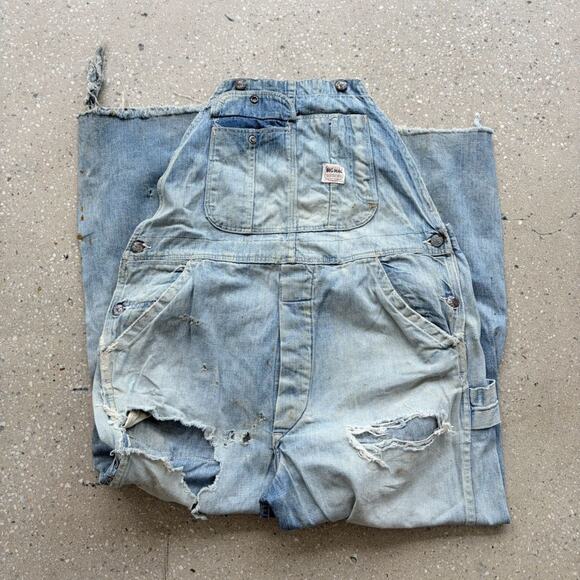 big mac Other - Vintage 50s Big Mac Distressed Workwear Denim Overalls 34x26